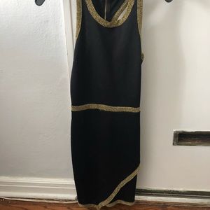 Black and gold dress